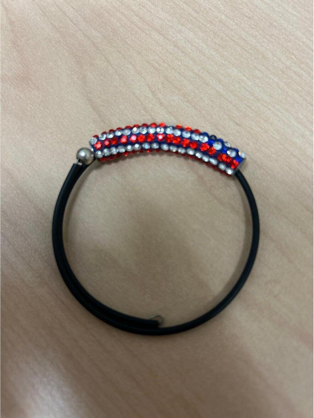 Patriotic Red White and Blue American Flag Wrap Bracelet